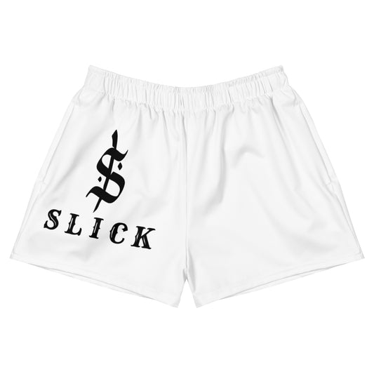 slick logo gym shorts