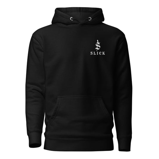 slick hoodie back and front printing