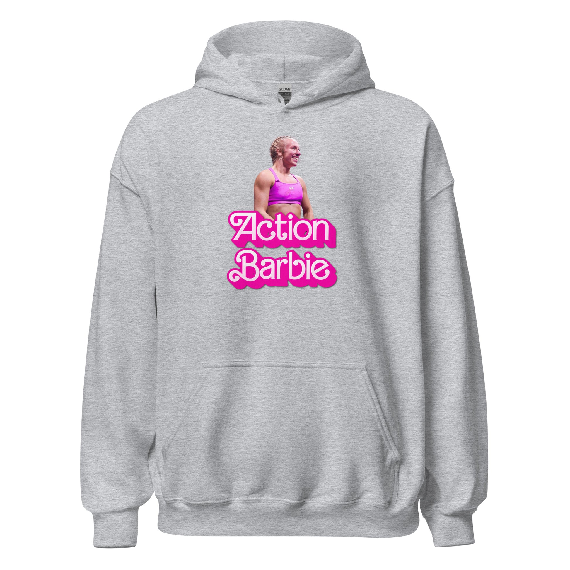 Action Barbie grey hoodie