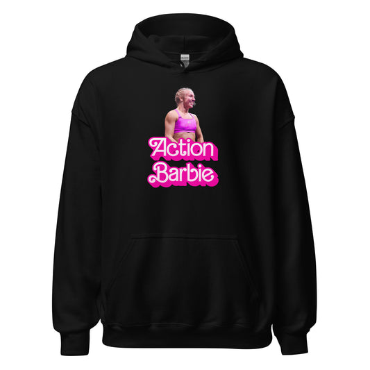 Action Barbie black hoodie