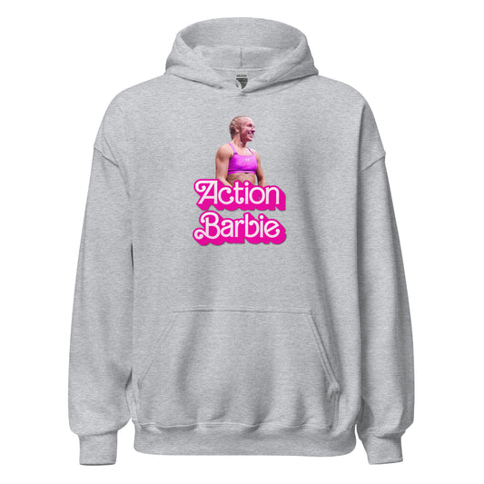 Action Barbie grey hoodie